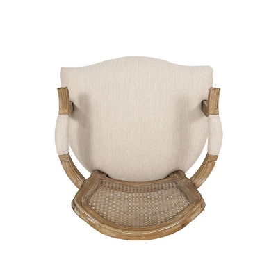 2pk Mina French Country Wood And Cane Upholstered Dining Chairs - Christopher Knight Home 7 2pk Mina French Country Wood And Cane Upholstered Dining Chairs - Christopher Knight Home - Image 5