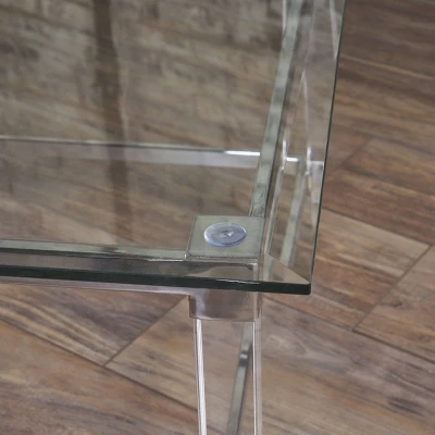 Bayla Modern Coffee Table Clear - Christopher Knight Home: Tempered Glass, Iron & Acrylic 4 Bayla Modern Coffee Table Clear - Christopher Knight Home: Tempered Glass, Iron & Acrylic - Image 2