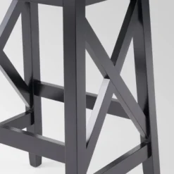 Set Of 2 Heffley Contemporary Farmhouse Wooden Counter Height Barstools Walnut/Black - Christopher Knight Home -Christopher Knight Home GUEST 6146f514 f419 481e a06d a24d2ae1cc73