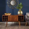 Edlyn Mid Century Bar Cabinet Light Oak - Christopher Knight Home