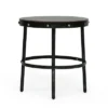 Rivet Modern Industrial Handcrafted Round Mango Wood Side Table Brown/Antique Gunmetal - Christopher Knight Home