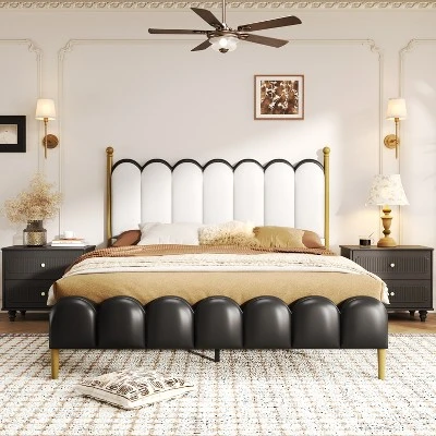 Christopher Knight Home Caitria Contemporary Faux Leather Platform Bed With Headboard And Footboard 3 Christopher Knight Home Caitria Contemporary Faux Leather Platform Bed With Headboard And Footboard
