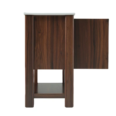 Christopher Knight Home Raisa 35" Modern Bathroom Vanity With Rectangle Ceramic Sink And Open Shelf 9 Christopher Knight Home Raisa 35" Modern Bathroom Vanity With Rectangle Ceramic Sink And Open Shelf - Image 7