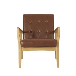 Marcola Mid Century Modern Upholstered Wood Framed Club Chair - Christopher Knight Home -Christopher Knight Home GUEST 64aac912 7c06 4384 85df 0191e3cbf240