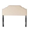 Contemporary Upholstered Headboard With Button Tufted Diamond Stitch & Nailhead Accents, Queen/Full Size Headboard -Christopher Knight Home