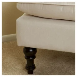 Jeremy Tufted Ottoman Crème Velvet - Christopher Knight Home: Upholstered Footrest, Hardwood Frame, 200lb Capacity -Christopher Knight Home GUEST 65c99ca6 d79a 412f b064 5bde33a7a4c5