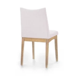 Set Of 2 Dimitri Fabric Dining Chairs Light Beige/Oak - Christopher Knight Home -Christopher Knight Home GUEST 68262f70 1cd5 4ec7 a82d 477ba0d542b9