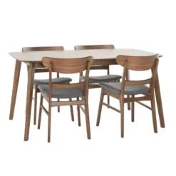 5pc Idalia Mid-Century Modern Dining Set - Christopher Knight Home -Christopher Knight Home GUEST 68e4b3bc c7d8 42ce aad9 1c456433861b