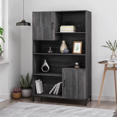 64.5" Frankford Contemporary Cube Unit Bookcase Dark Gray - Christopher Knight Home 3 64.5" Frankford Contemporary Cube Unit Bookcase Dark Gray - Christopher Knight Home