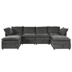 Christopher Knight Home Hars 126" Modular Sectional Sofa With Double Layer Seat Cushions And Storage -Christopher Knight Home GUEST 6a1459b8 1ed8 41d0 baae d2192d9ce77e