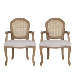 2pk Mina French Country Wood And Cane Upholstered Dining Chairs - Christopher Knight Home 27 2pk Mina French Country Wood And Cane Upholstered Dining Chairs - Christopher Knight Home -Christopher Knight Home GUEST 6a36b513 b6f7 4a22 ae53 4e03c448180d