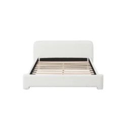 Christopher Knight Home Samson Modern Boucle Upholstered Wood Platform Bed With Headboard, White -Christopher Knight Home GUEST 6a38aa45 04bc 4b28 bcf6 848211d5b774