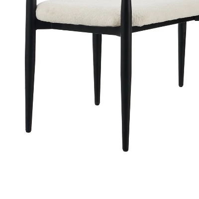 Christopher Knight Home Ingrid Modern Iron Frame Upholstered 55" Loveseat With Open Curved Back 7 Christopher Knight Home Ingrid Modern Iron Frame Upholstered 55" Loveseat With Open Curved Back - Image 5