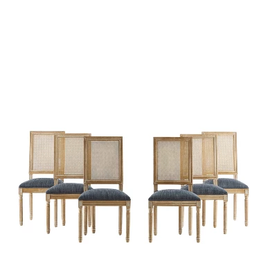 Christopher Knight Home Brownell French Country Wood And Cane Upholstered Dining Chairs (Set Of 6) 13 Christopher Knight Home Brownell French Country Wood And Cane Upholstered Dining Chairs (Set Of 6) - Image 11