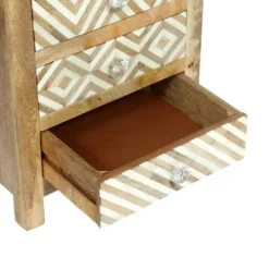 Sandia Handcrafted Boho 4 Drawer Mango Wood Nightstand Natural/White - Christopher Knight Home -Christopher Knight Home GUEST 6c9879d1 0914 4449 b64e 5873eda311e4