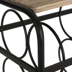 Rauser Modern Industrial 6 Bottle Tabletop Wine Rack Natural/Black - Christopher Knight Home -Christopher Knight Home GUEST 6cbbabf6 9901 4ff6 829a 0b2f36945761