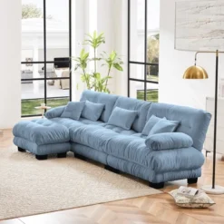 Christopher Knight Home Bertram Modern Chenille Sofa With Bolstered Armrests And Pillows
