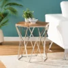 Cowger Rustic Glam Handcrafted Mango Wood Side Table Walnut/Polished Nickel - Christopher Knight Home 1 Cowger Rustic Glam Handcrafted Mango Wood Side Table Walnut/Polished Nickel - Christopher Knight Home -Christopher Knight Home GUEST 6d592cf0 b315 4811 828f 5c0853bc4f1c