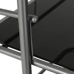 Bridger Modern 3 Tier Bar Cart With Glass Shelving Silver/Black - Christopher Knight Home 14 Bridger Modern 3 Tier Bar Cart With Glass Shelving Silver/Black - Christopher Knight Home -Christopher Knight Home GUEST 6d59d5b8 1245 4ee9 bcf9 3410a70cac44