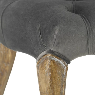 Set Of 2 Moira New Velvet Dining Chair Charcoal - Christopher Knight Home 4 Set Of 2 Moira New Velvet Dining Chair Charcoal - Christopher Knight Home - Image 2