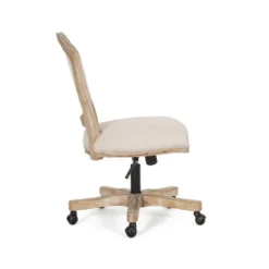 Scilley French Country Upholstered Swivel Office Chair - Christopher Knight Home -Christopher Knight Home GUEST 6f2b76f8 aa3e 4242 903a 3105a1048275