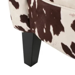 Arabella New Velvet Club Chair - Milk Cow - Christopher Knight Home -Christopher Knight Home GUEST 700ae4b8 ff32 4744 a6f4 f64619866e95