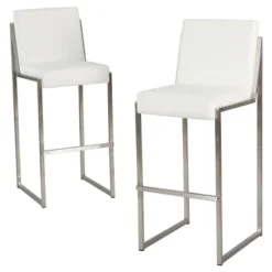 Set Of 2 29.50" Vasilus Bonded Leather Barstool - Christopher Knight Home -Christopher Knight Home GUEST 715c1db2 5b99 4ea4 b790 d0c9a4baa487