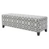 Christopher Knight Home Cleo Storage Ottoman - Geometric Gray: Upholstered Rectangle With Hardwood Frame, 90 Day Warranty