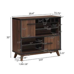 Hurlbut Modern Industrial Wooden 6 Bottle Wine Cabinet Walnut/Black/Dark Brown - Christopher Knight Home -Christopher Knight Home GUEST 71e5fb3e 158d 41cc a997 f8e3a73f8625