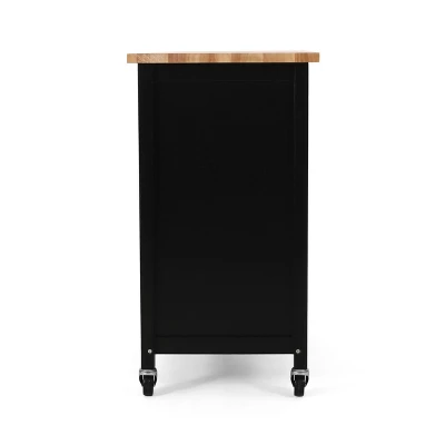 Westcliffe Contemporary Kitchen Cart With Wheels - Christopher Knight Home 4 Westcliffe Contemporary Kitchen Cart With Wheels - Christopher Knight Home - Image 2