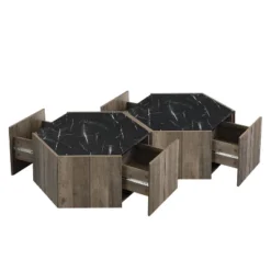 Christopher Knight Home Nirae Rustic Hexagonal Coffee Table With Drawers -Christopher Knight Home GUEST 72738d93 f65c 44aa 8f38 770076e849ad