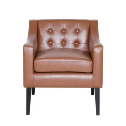 Deanna Contemporary Faux Leather Tufted Accent Chair - Christopher Knight Home -Christopher Knight Home GUEST 74ed4aa2 0abd 4b15 a704 84571fd19b9f