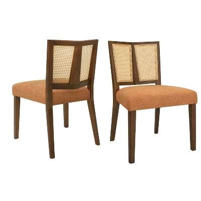 Christopher Knight Home Hassan Rubberwood Upholstered Dining Chairs With Cane Webbing(Set Of 2) 14 Christopher Knight Home Hassan Rubberwood Upholstered Dining Chairs With Cane Webbing(Set Of 2) - Image 12