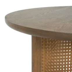 Christopher Knight Home Nova Farmhouse Rattan Rubberwood Round Coffee Table With Criss Cross Design -Christopher Knight Home GUEST 7598c5d1 296d 4b67 9d47 fcda2d570887