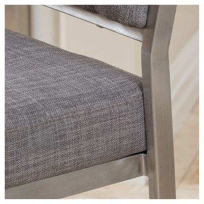 Set Of 2 Qyto 30" Fabric Barstool Light Gray - Christopher Knight Home 5 Set Of 2 Qyto 30" Fabric Barstool Light Gray - Christopher Knight Home - Image 3