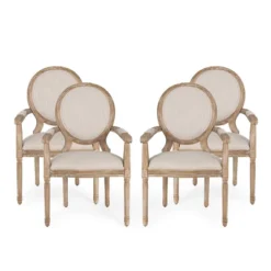 Set Of 4 Judith French Country Wood Upholstered Dining Chairs - Christopher Knight Home -Christopher Knight Home GUEST 772ee0cd 252b 4ff7 a03f 22bdae7f579e