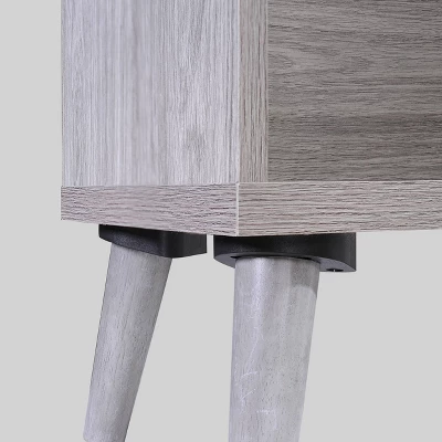 Chandelle 2pc Mid-Century Entertainment Center Set Gray Oak - Christopher Knight Home 7 Chandelle 2pc Mid-Century Entertainment Center Set Gray Oak - Christopher Knight Home - Image 5