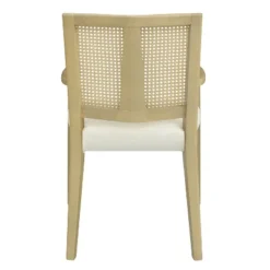 Christopher Knight Home Hana Rubberwood Upholstered Dining Arm Chairs With Cane Webbing(Set Of 2) -Christopher Knight Home GUEST 79d74a2c dab0 4077 a30a e18be09e169a