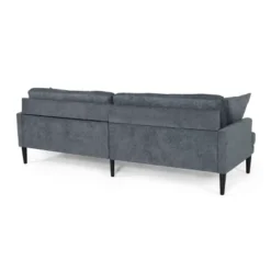 Malverne Contemporary 3 Seater Fabric Sofa With Accent Pillows Charcoal/Dark Brown - Christopher Knight Home -Christopher Knight Home GUEST 7a264364 d403 4c0d a5f3 d990637d49b9