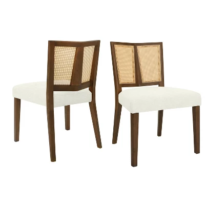 Christopher Knight Home Hassan Rubberwood Upholstered Dining Chairs With Cane Webbing(Set Of 2) 13 Christopher Knight Home Hassan Rubberwood Upholstered Dining Chairs With Cane Webbing(Set Of 2) - Image 11