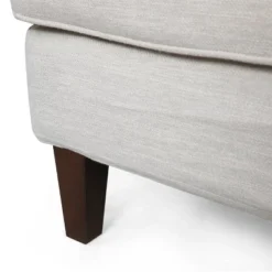 Fairburn Contemporary Pillow Back 3 Seater Sofa Beige/Espresso - Christopher Knight Home -Christopher Knight Home GUEST 7c841052 715a 4314 86f3 cede25a5d435