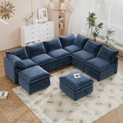 Christopher Knight Home Thea 8 Piece Versatile Modular Sofa Bed With Storage And Faux Double-Layer Cushions 9 Christopher Knight Home Thea 8 Piece Versatile Modular Sofa Bed With Storage And Faux Double-Layer Cushions - Image 7
