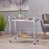 Mirren Modern Glass Bar Trolley Clear - Christopher Knight Home -Christopher Knight Home GUEST 7e4bb988 e0b5 47a9 b46e 6463ccaa6569