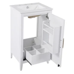 Christopher Knight Home Alonzo Modern 20" Bathroom Vanity With Ceramic Sink, Shelf And Drawer -Christopher Knight Home GUEST 7f7ea655 9515 4e70 8112 85df4731b7e4