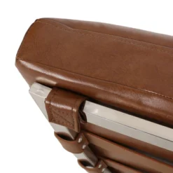 Pearsall Modern Channel Stitch Chaise Lounge Cognac Brown/Silver - Christopher Knight Home -Christopher Knight Home GUEST 8073ee6f 77bb 460b b4be b438c6e71570