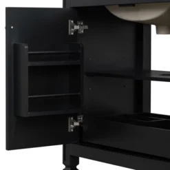 30"W Vintage Bathroom Vanity With Sink, Bathroom Cabinet With Adjustable Shelf, Drawer, Door Shelves And Soft Closing Door-Christopher Knight Home -Christopher Knight Home GUEST 807b5489 aa24 4b58 8f83 68d1f45729e0