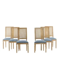 Christopher Knight Home Brownell French Country Wood And Cane Upholstered Dining Chairs (Set Of 6) 33 Christopher Knight Home Brownell French Country Wood And Cane Upholstered Dining Chairs (Set Of 6) -Christopher Knight Home GUEST 8179406f 41d2 4e19 ae14 0cf9fa71e6c6
