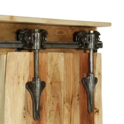 Laymon Modern Industrial Handcrafted Acacia Wood Live Edge Cabinet With Sliding Door Natural/Black - Christopher Knight Home -Christopher Knight Home GUEST 81e2040e 4256 4438 9e15 225af8e83698