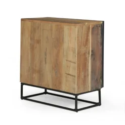 Burdine Handcrafted Boho Wood 3 Drawer Cabinet Natural/Black - Christopher Knight Home -Christopher Knight Home GUEST 8207197a 0c4e 47f1 8031 f66159ec3fb5