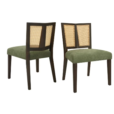 Christopher Knight Home Hassan Rubberwood Upholstered Dining Chairs With Cane Webbing(Set Of 2) 15 Christopher Knight Home Hassan Rubberwood Upholstered Dining Chairs With Cane Webbing(Set Of 2) - Image 13